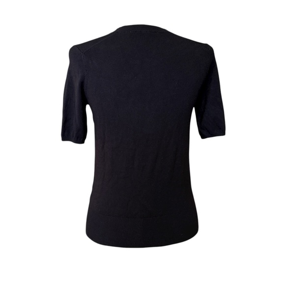 Zara Short Sleeve Knit Sweater Black Size Small #1836 - Picture 4 of 5